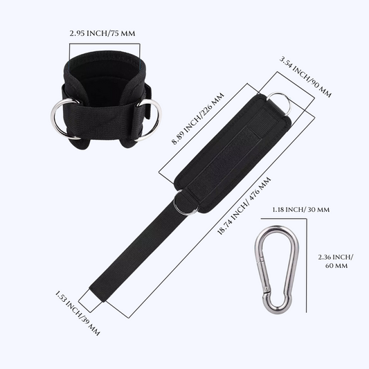 Ankle Straps for Cable Machine & Pilates Board 2 pcs