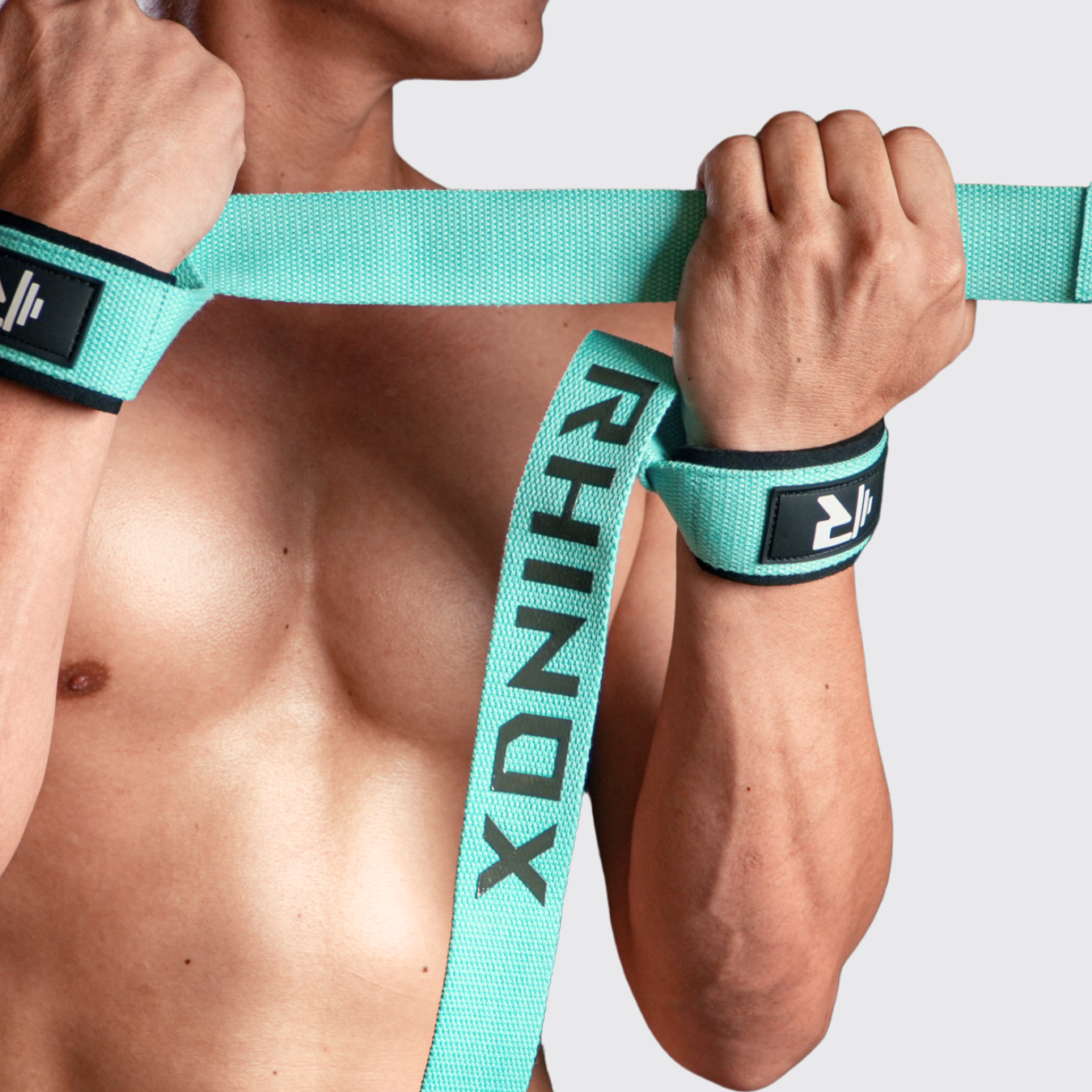 Rhinox Active™ Lifting Straps - Sky Blue