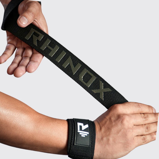 Rhinox Active™ Lifting Straps - Black